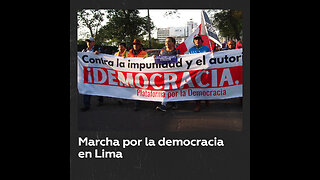 ‘Marcha por la democracia’ en Lima defiende la Junta Nacional de Justicia