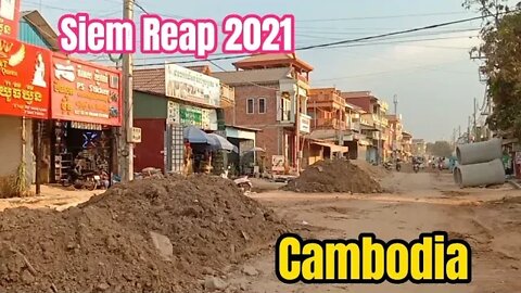 Street 30M Phsa Deum Kralanh Thmey, Night in Kyong Yuu Lifestyle Siem Reap 2021, Siem Reap Province