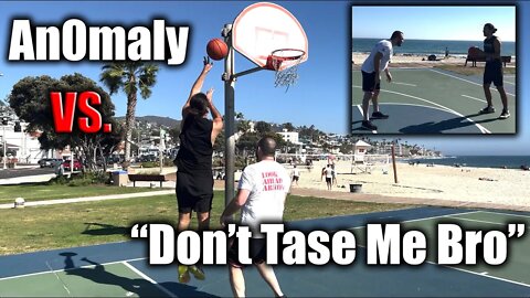 An0maly vs. Andrew "Don't Tase Me Bro" Meyer In 1v1 Basketball Game To 21! Who Wins?