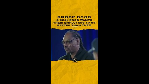 #snoopdogg A real boss wants their employees to be better than them. Is this true? 🎥 @Complex