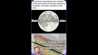 Moon's diameter cannot exceed width of solar eclipse path of totality