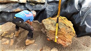 Moving BIG Rocks for our Natural Swimming Pool