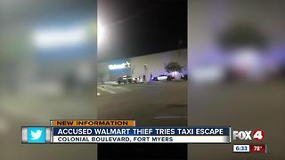 NEW VIDEO: Accused Walmart thief tries taxi escape