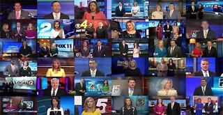 Fake news media morons all reading the same script from their teleprompters