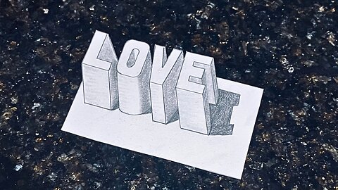 How To Draw 3d “Love” Word Drawing || Easy 3d Illusion Love Drawing
