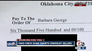 CALL 6: Scammers target Craigslist sellers with fake checks