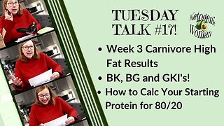 Tuesday Talk | Week 3 High Fat Carnivore Results - Weight, Ketones and Blood Glucose