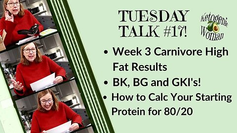 Tuesday Talk | Week 3 High Fat Carnivore Results - Weight, Ketones and Blood Glucose