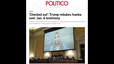 Trump Says Ivanka's Checked Out. Her RS Indicates Brain Washing