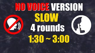 [NO VOICE] SLOW Version Breathing Exercises: 35 breaths / 4 rounds with GONG & Theta Waves