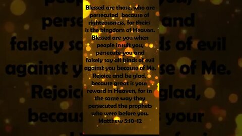 JESUS BLESSES THE PERSECUTED! | MEMORIZE HIS VERSES TODAY | Matthew 5:10-12