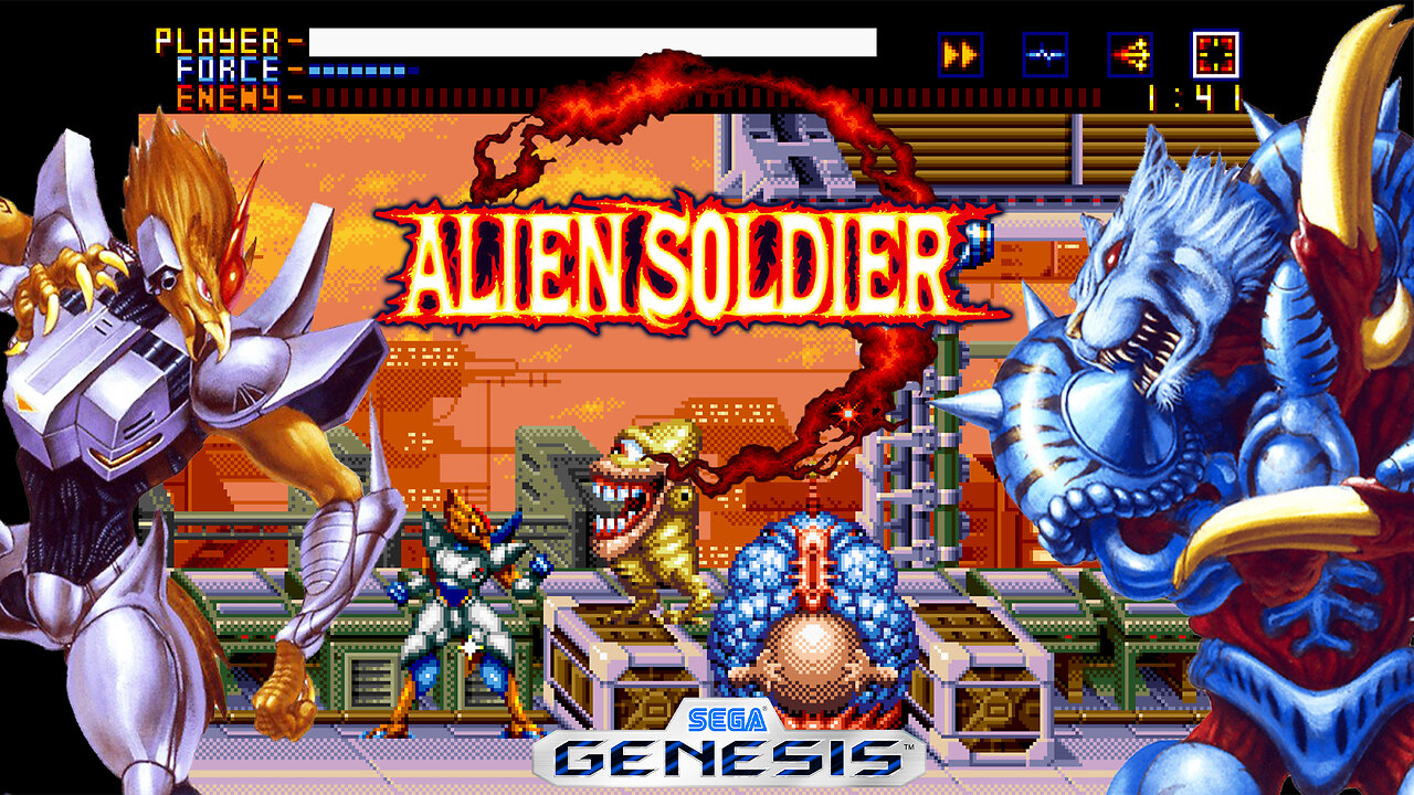 Alien Soldier ( Sega Genesis / Mega Drive ) - ( FULL GAME ) - Longplay /  Playthrough