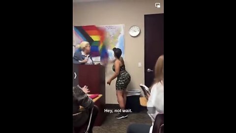 Mother of student rips down a pedophile sexualized flag in class