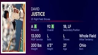 How To Create David Justice MLB The Show 22