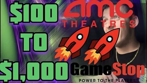 AMC GME - $100 To 1K Trading Challenge | Lets Snipe