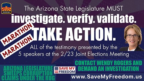 Senator Wendy Rogers Refuses To Investigate Arizona Corruption & Election Fraud - It's Time WE THE PEOPLE DEMAND IT Marathon!