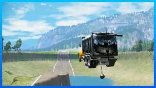 Cars vs Giant Pit #330 – BeamNG Drive Crashes