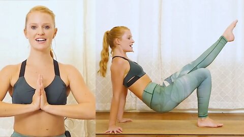 Lean Arms & Abs Workout ♥ 10 Minute No Equipment Pilates Style Exercises! The Banks Method
