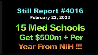 15 Med Schools Get $500m + Per Year From NIH !!! !!!, 4016