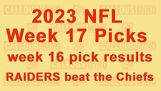 2023 National Football League Week 17 Predictions | week 16 pick results