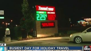 Wednesday is the busiest day for holiday travel