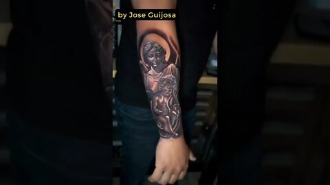 Stunning work by Jose Guijosa #shorts #tattoos #inked #youtubeshorts