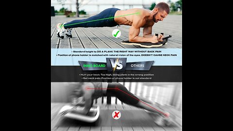 StealthGO + Portable Plank Board Core Trainer - Take Anywhere - Get Strong Sexy Abs and Lean Co...