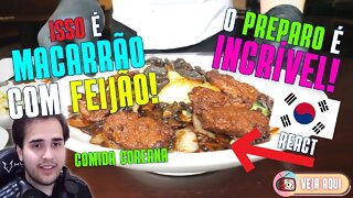 ISSO É MACARRÃO COM FEIJÃO! SERÁ QUE É BOM? Reagindo a COMIDA DE RUA COREANA | Veja Aqui Reacts