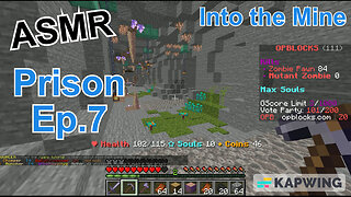 Minecraft ASMR 😴| Into The Mine ⛏️ | Episode 7 ⛓️ Minecraft Prison | Keyboard Sounds & Whispering 💤
