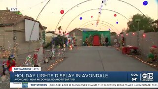 Holiday lights display in Avondale