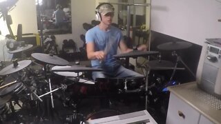 5/6/22 - DRUMS improv over CLASSIC 80s-style Trance Rock driving music - E.