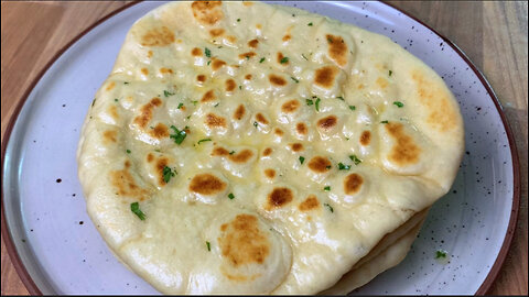 Butter naan recipe on fry pan ! Fluffy and soft naan recipe