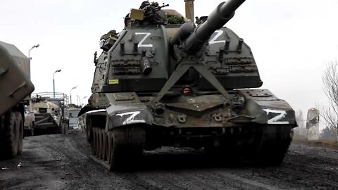 Russian Artillery Units On The Move Special Military Operation In Ukraine