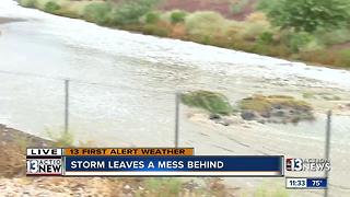 Water rises quickly in wash after storm