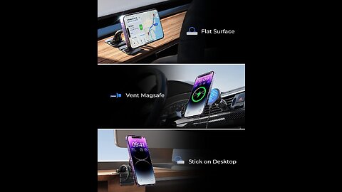 LISEN for Magsafe Car Mount Charger Wireless 15W Car Charger for iPhone