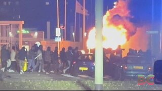 Four police hurt in Hague riots after rival Eritrean mobs torched cars, trashed buildings