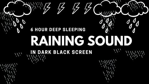 6 Hours Deep Sleeping Raining Sound With White Noises - Make You Fall Asleep Instantly 😴 | Relaxing