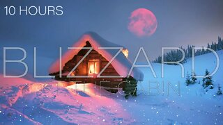 Blizzard at the Cabin | Howling wind and blowing snow for Relaxing| Studying| Sleep| Cabin Ambience