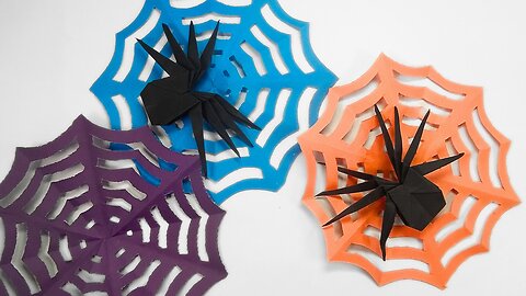 Origami Paper Spider For Halloween | DIY Paper 3d Spider Halloween | Halloween decoration Ideas