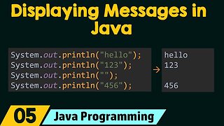 Displaying Messages in Java