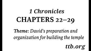 1 Chronicles Chapter 22-29 (Bible Study)