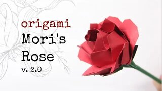 How to make an Easy-ish origami rose (Mori's rose 2.0)