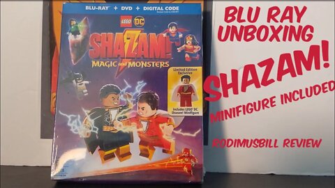 Lego DC SHAZAM! MAGIC AND MONSTERS Blu Ray Unboxing *SHAZAM! Lego Minifigure Included*