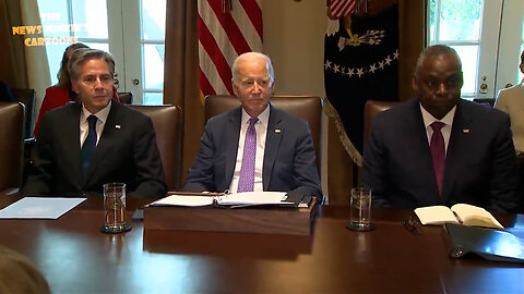 The "Big Guy" Biden stares off into the abyss as reporters ask him questions before they are kicked out of the room.