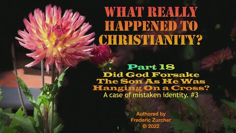 Fred Zurcher on What Really Happened to Christianity pt18