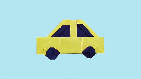 how to make origami car from a single square paper