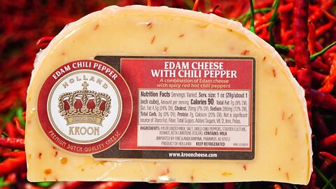 Edam Cheese With Chili Pepper From Holland Kroon