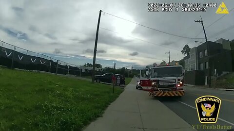 Bodycam video shows aftermath of crash after cicada flies through open window