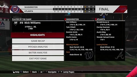 Braves Dynasty S:6 2023 G:58 VS Washington Nationals (43-14)