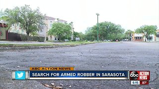 Search underway for attempted robbery suspect in Sarasota